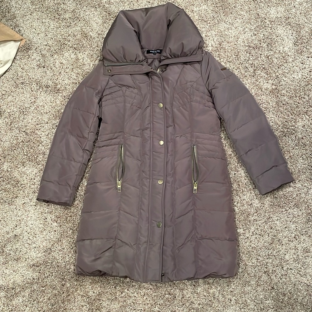 Kenneth Cole Brown/Grey Parka Size Medium Winter Coat